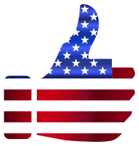 Thumbs Up American Flag Enhanced