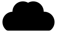 Simple Cloud Icon Silhouette