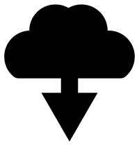 Simple Download Cloud Icon