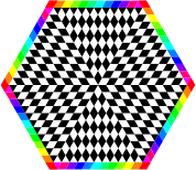 6 Chessboard Rainbow Hexagon