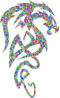 Low Poly Prismatic Tribal Drake