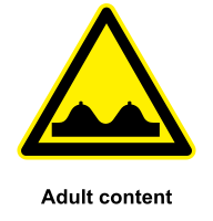 Adult content warning sign