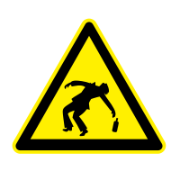 Drunken people warning sign