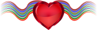 Vermillion Heart Ribbons