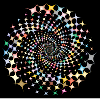 Prismatic Starburst Vortex 2 With Background