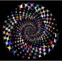 Prismatic Starburst Vortex 4 With Background