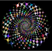Prismatic Starburst Vortex 4 Variation 2 With Background