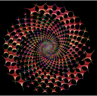 Prismatic Starburst Vortex 5 With Background