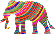 Prismatic Waves Elephant