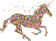 Chromatic Low Poly Magical Unicorn