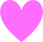 Transparent Magenta Loveheart 