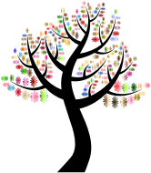 Prismatic Simple Flowers Tree