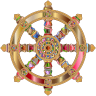 Prismatic Ornate Dharma Wheel 4