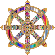 Prismatic Ornate Dharma Wheel 6