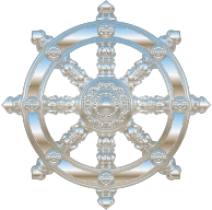 Environment Mapped Chrome Ornate Dharma Wheel