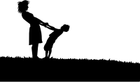 Mother And Son Silhouette