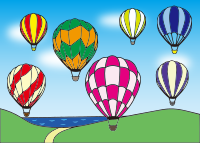 Hot Air Balloon Scene