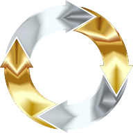 Gold And Silver Circular Arrows
