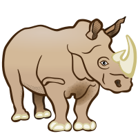 rhino - coloured