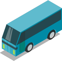Blue bus (teal)