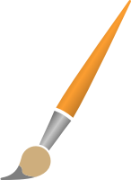 Paint Brush with Grey Dye