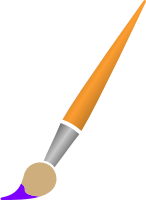 Paint Brush with Purple Dye