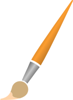 Paint Brush with Cream Dye