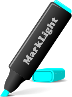 Blue Highlighter Pen with Logo