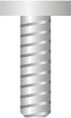 Silver machine screw