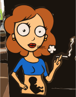 Smoking pregnant lady