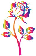 Chromatic Rose Silhouette 4 No Background
