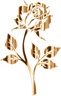 Gold Rose Silhouette 2 No Background