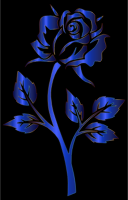 Azure Rose Silhouette