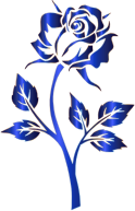 Azure Rose Silhouette No Background