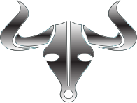 Polished Steel Bull Icon No Background