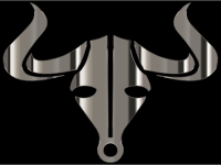 Polished Chrome Bull Icon