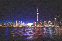 High Poly Toronto Skyline At Night