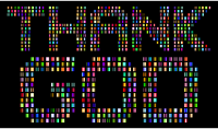 Chromatic Thank God Typography