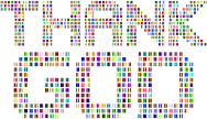 Chromatic Thank God Typography No Background