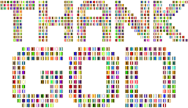 Chromatic Thank God Typography Variation 2 No Background