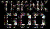 Chromatic Thank God Typography Variation 2 Enhanced