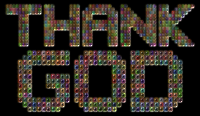 Chromatic Thank God Typography Variation 2 Enhanced 2