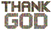 Chromatic Thank God Typography Variation 2 Enhanced 2 No Background