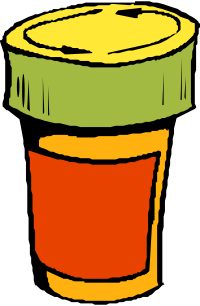 A bottle (for pills?)