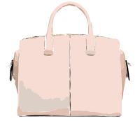 Pink Leather Handbag without logo