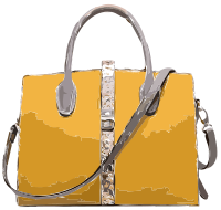Yellow Leather Handbag No Logo