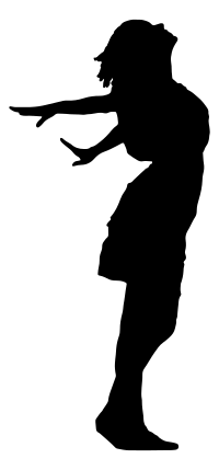 Woman With Arms Behind Silhouette
