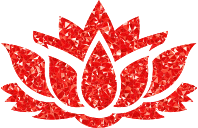 Ruby Lotus Flower Silhouette