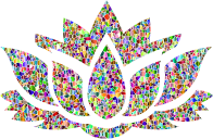 Vivid Chromatic Lotus Flower Silhouette