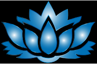 Ultramarine Lotus Flower Silhouette